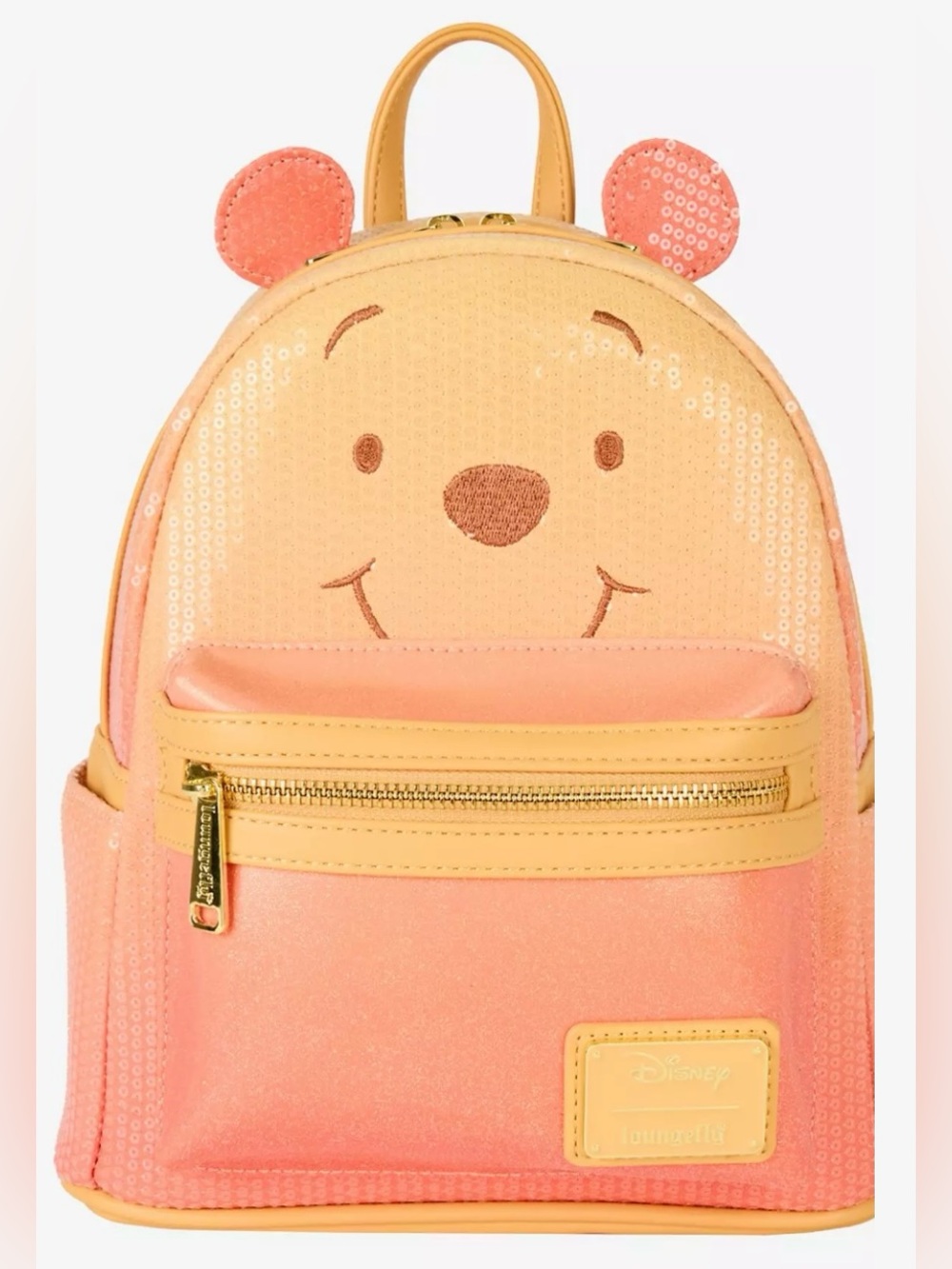 New Disney Peach and Yellow Winnie the Pooh Loungefly Backpack